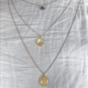 Yellow stone/jewel necklace